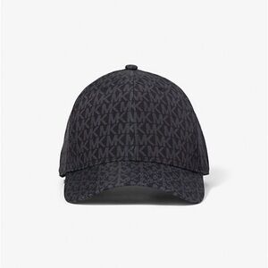 Michael Kors Black Logo Print Baseball Cap